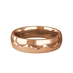 Patterned Designer Wedding Rings - Rose Gold